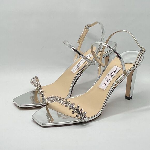 Jimmy Choo Meira Embellished Patent Leather Sandals size 40 - Picture 6 of 15